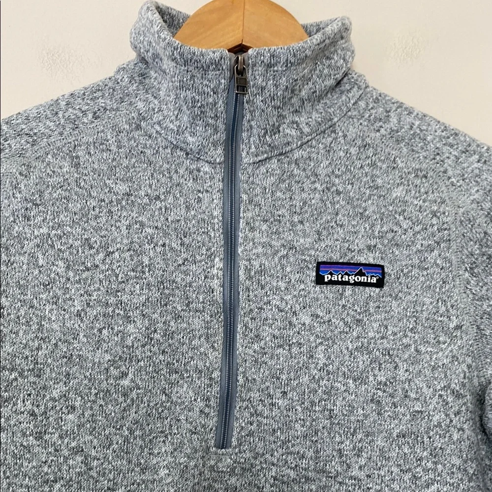 Patagonia Women's Better Sweater Fleece Gray Quarter-Zip Pullover Size M - Picture 7 of 15